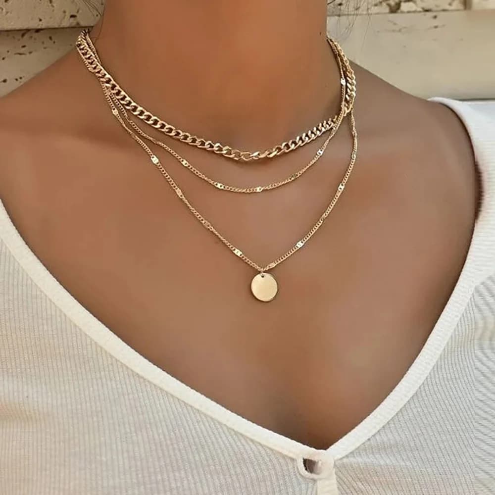 Layered Gold Chain Necklace