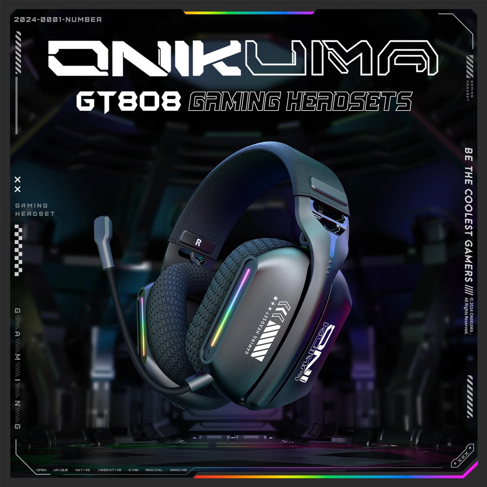 Onikuma GT808 Wireless Gaming Headset